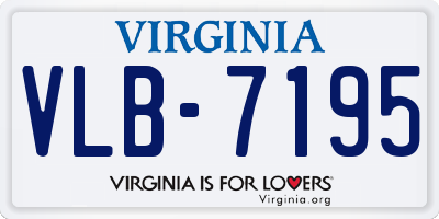 VA license plate VLB7195
