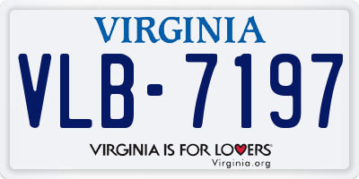 VA license plate VLB7197