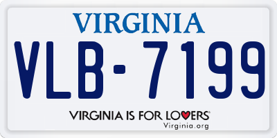 VA license plate VLB7199