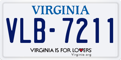 VA license plate VLB7211