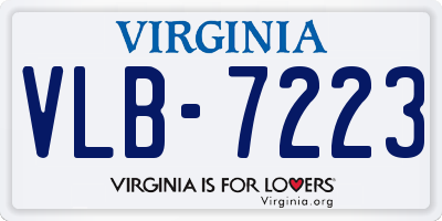 VA license plate VLB7223