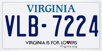 VA license plate VLB7224