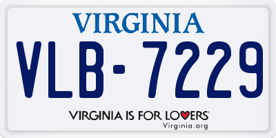 VA license plate VLB7229