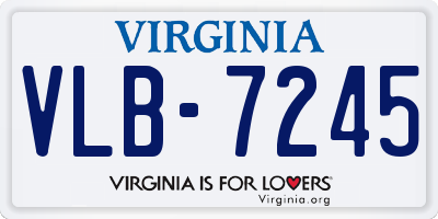 VA license plate VLB7245