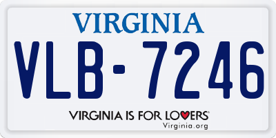 VA license plate VLB7246