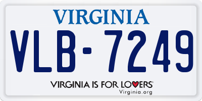 VA license plate VLB7249