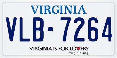 VA license plate VLB7264