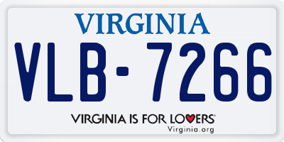 VA license plate VLB7266