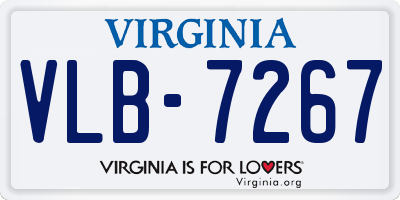 VA license plate VLB7267