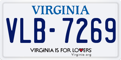 VA license plate VLB7269
