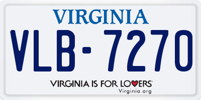VA license plate VLB7270