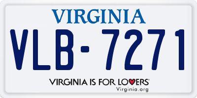 VA license plate VLB7271