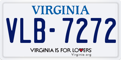 VA license plate VLB7272