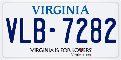 VA license plate VLB7282