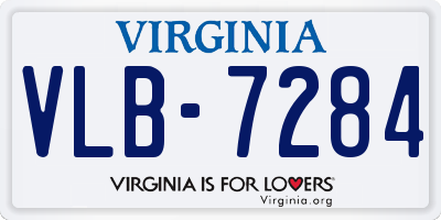 VA license plate VLB7284