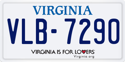 VA license plate VLB7290
