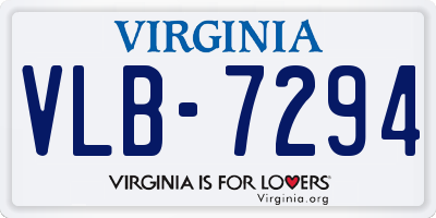 VA license plate VLB7294