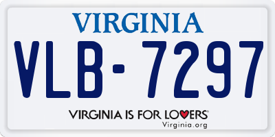 VA license plate VLB7297