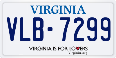 VA license plate VLB7299