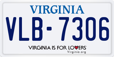 VA license plate VLB7306
