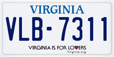 VA license plate VLB7311