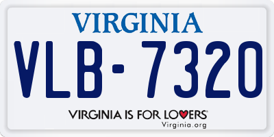 VA license plate VLB7320