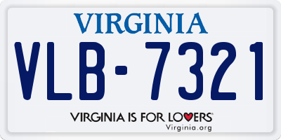 VA license plate VLB7321