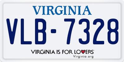 VA license plate VLB7328