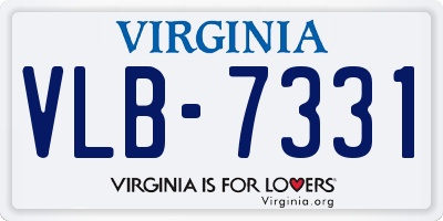 VA license plate VLB7331