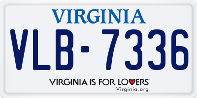 VA license plate VLB7336