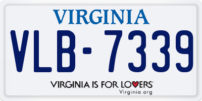 VA license plate VLB7339