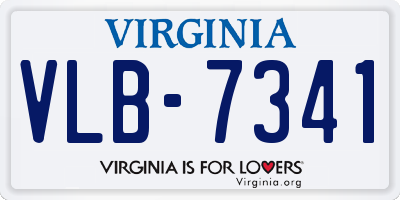 VA license plate VLB7341