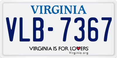 VA license plate VLB7367