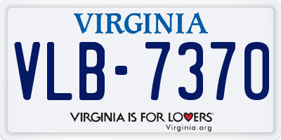 VA license plate VLB7370