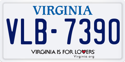 VA license plate VLB7390