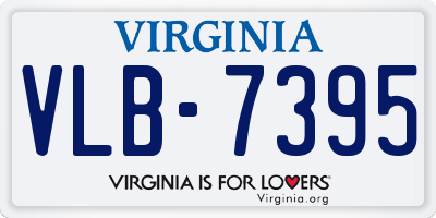 VA license plate VLB7395