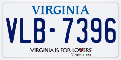 VA license plate VLB7396