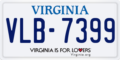 VA license plate VLB7399