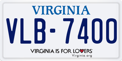 VA license plate VLB7400