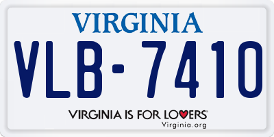 VA license plate VLB7410