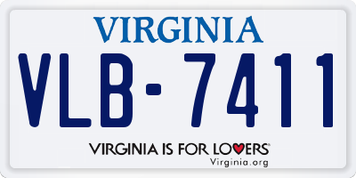 VA license plate VLB7411