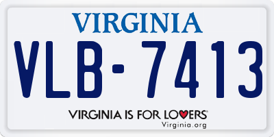 VA license plate VLB7413