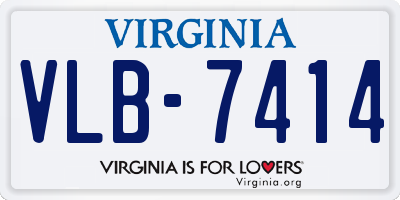 VA license plate VLB7414