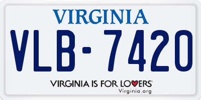 VA license plate VLB7420