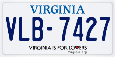 VA license plate VLB7427