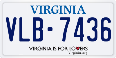 VA license plate VLB7436