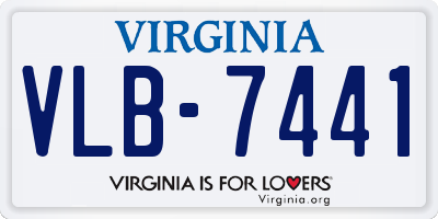 VA license plate VLB7441