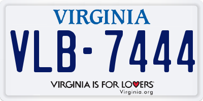 VA license plate VLB7444
