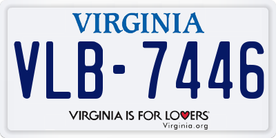 VA license plate VLB7446