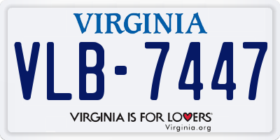 VA license plate VLB7447